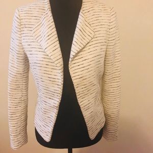 H&M White & Black Striped Blazer